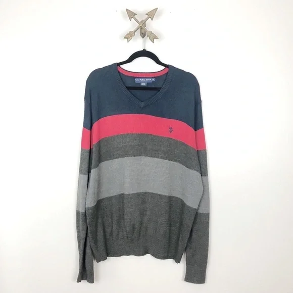 U.S. Polo Assn. Color Block Sweater Sz XL - Picture 1 of 6